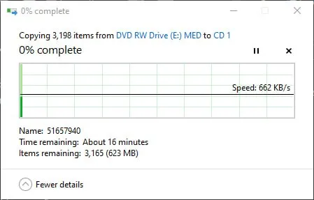 copying files from dvd to pc