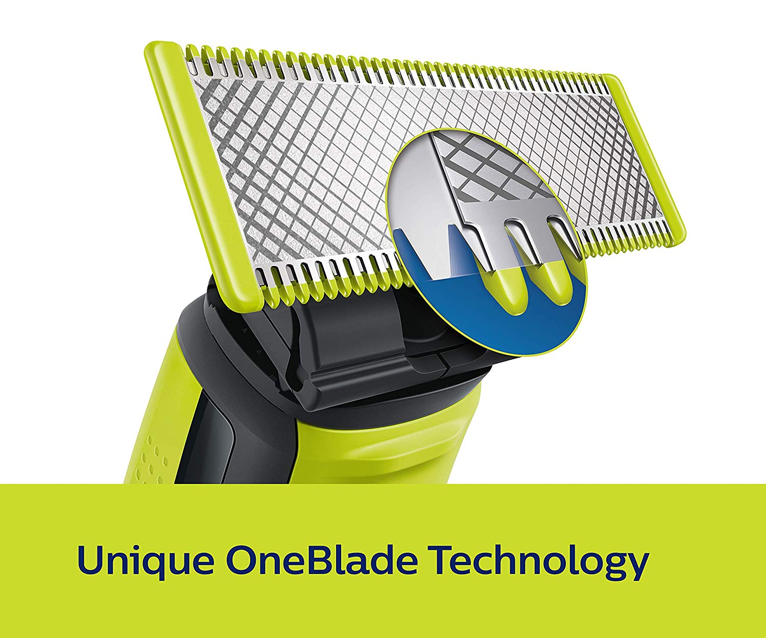 Philips QP2525/10 OneBlade Hybrid Trimmer and Shaver with 3 Trimming Combs