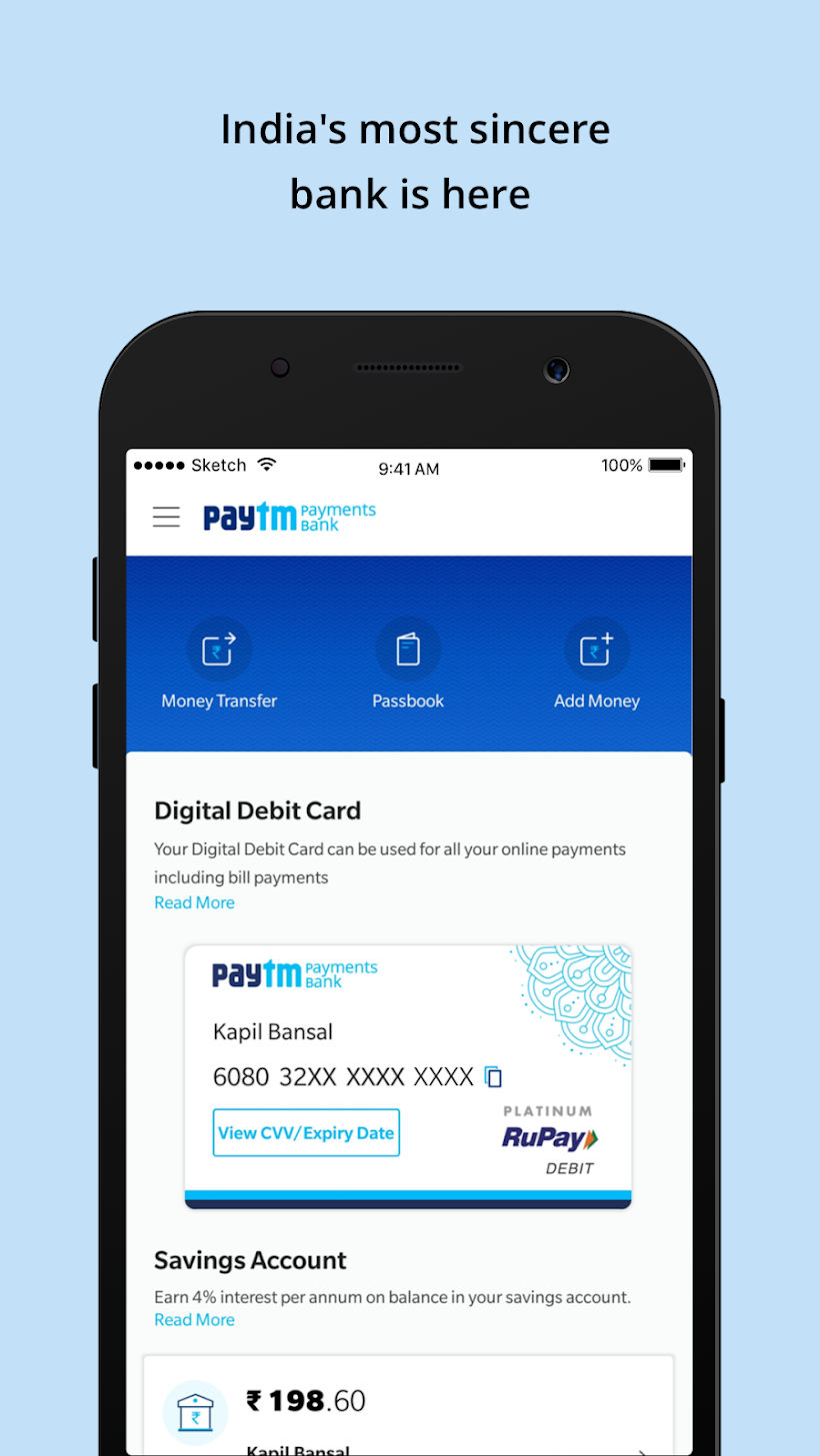 Paytm Payments Bank – Manage your Savings Accounts