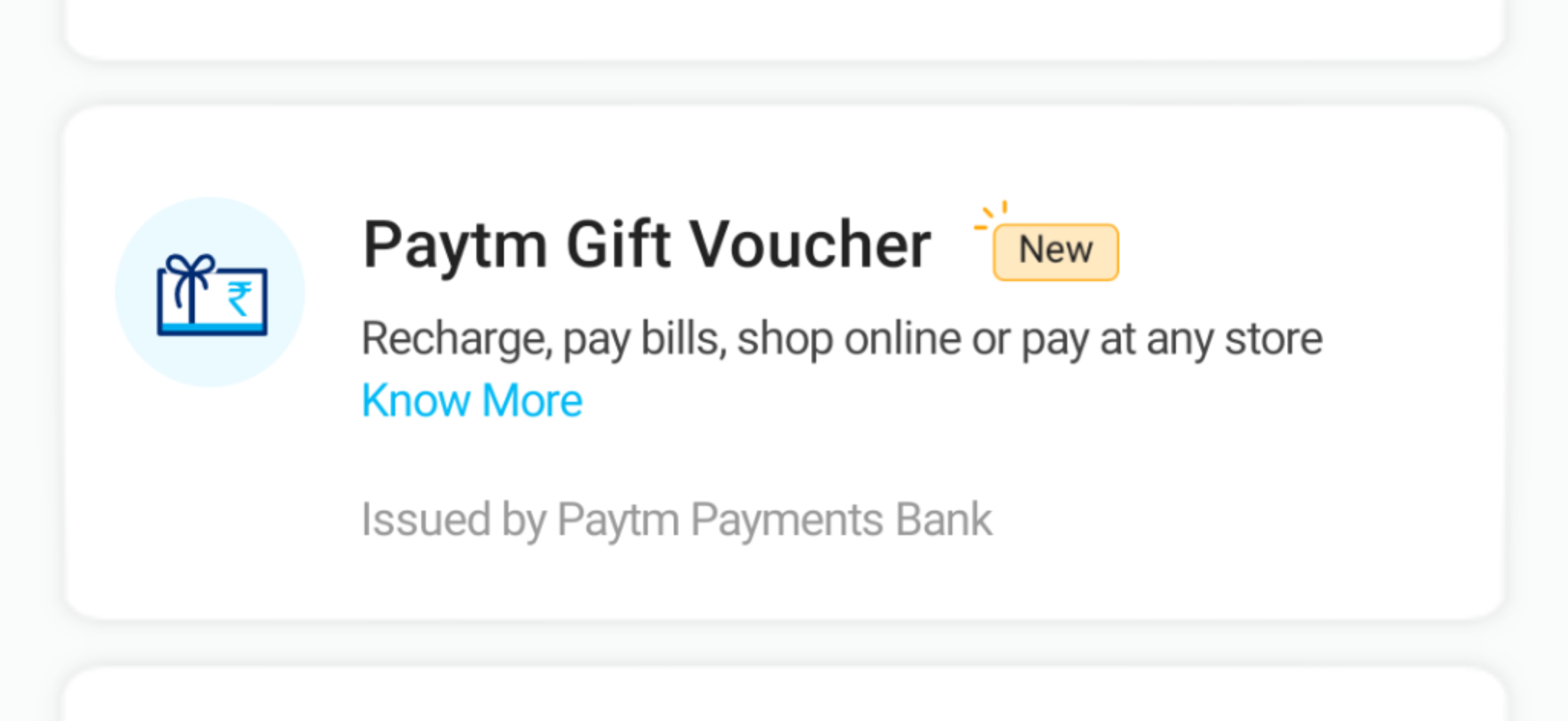 Paytm Gift Voucher