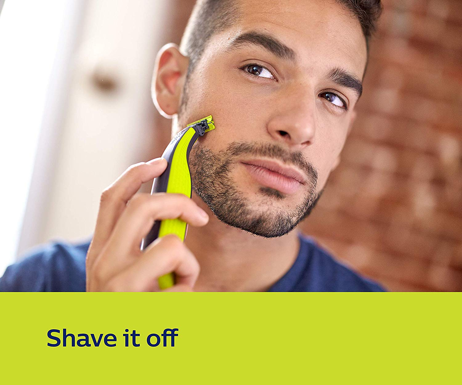 Philips QP2525/10 OneBlade Hybrid Trimmer and Shaver with 3 Trimming Combs