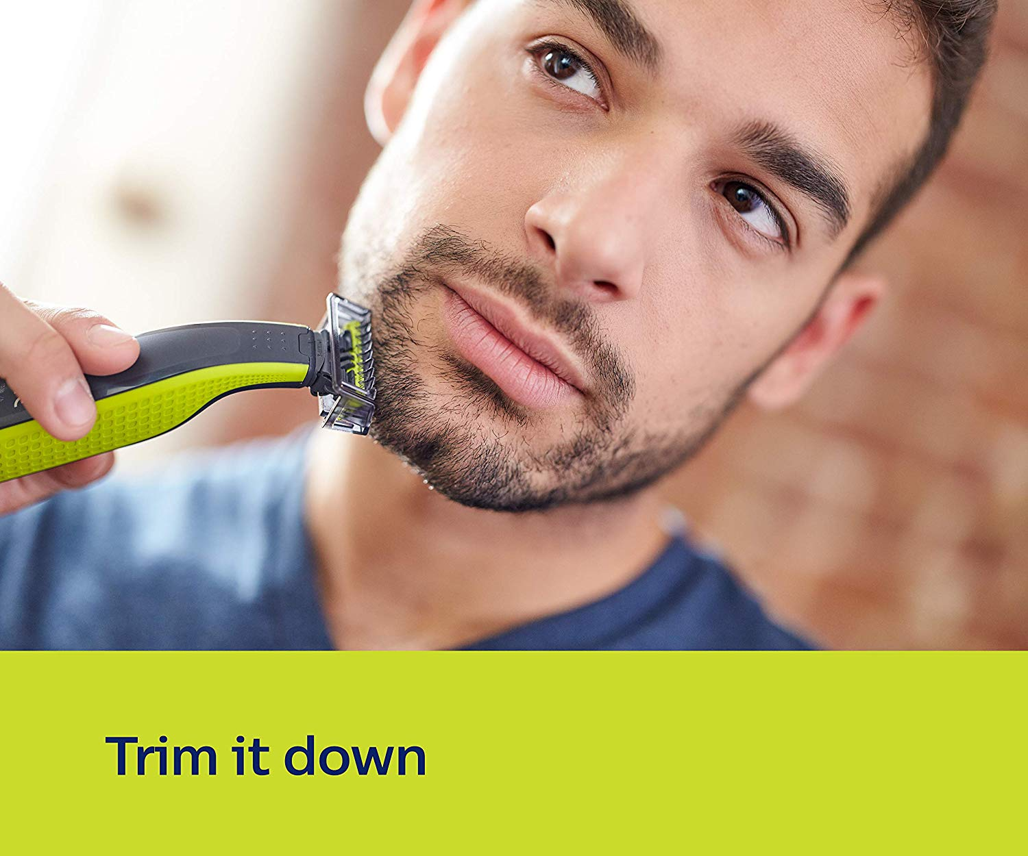 Philips QP2525/10 OneBlade Hybrid Trimmer and Shaver with 3 Trimming Combs