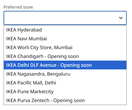 ikea stores in india